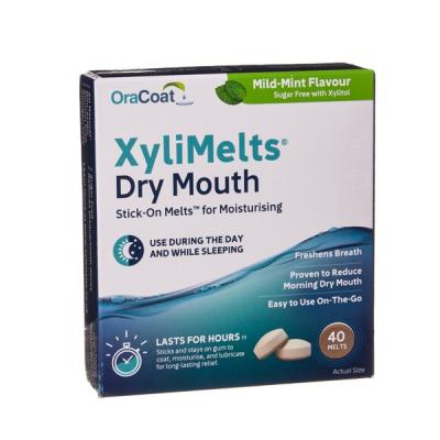 XYLIMELTS, sausai burnai prilimpančios pastilės, 40 pastilių