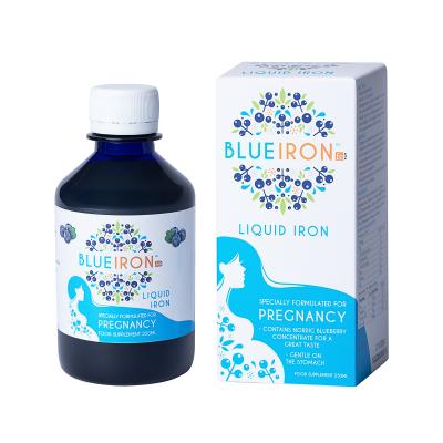 BLUEIRON PREGNANCY skystas maisto papildas su geležimi, 250 ml