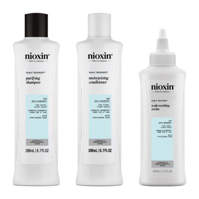 NIOXIN Pro Clinical SCALP RECOVERY KIT- Galvos odos atstatymo rinkinys, skirtas kovai su pleiskanomis 200ml+200 ml+100 ml