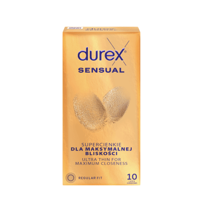 Durex Sensual prezervatyvai, 10 vnt.