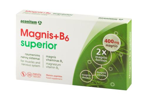 ACONITUM MAGNIS + B6 SUPERIOR kapsulės N30