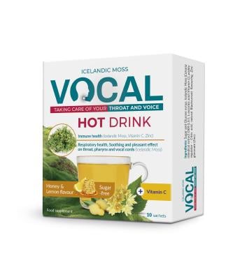 Vocal milteliai paketėliuose karštam gėrimui ruošti, medaus ir citrinų skonio, N10