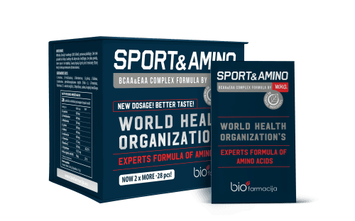 BIOFARMACIJA SPORT&AMINO W.H.O milteliai N28