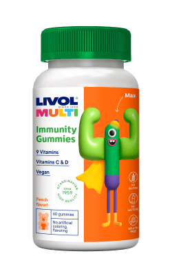LIVOL MULTI Immunity Vegan meškiukai guminukai N60