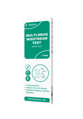 3 narkotinių medžiagų testas (seilės), 1 vnt. Testera