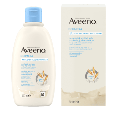 AVEENO Dermexa kasdienis bekvapis minkštinamasis kūno prausiklis, 300ml