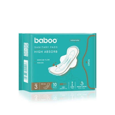 BABOO higieniniai paketai, 10 vnt, 3 dydis