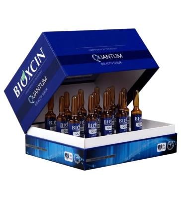BIOXCIN QUANTUM plaukus storinantis serumas su aktyviais peptidais, 6 ml x 15 vnt.
