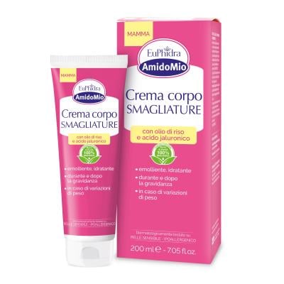 AMIDOMIO elastingumą skatinantis kūno losjonas nuo strijų, 200 ml
