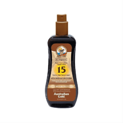 AUSTRALIAN GOLD apsaugos nuo saulės pienelis su bronzantais SPF15, 237ml