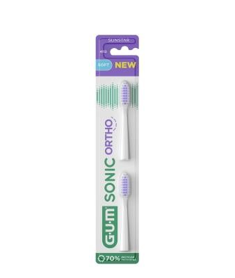 GUM SONIC ORTHO dantų šepetėlio keičiamos galvutės, N2
