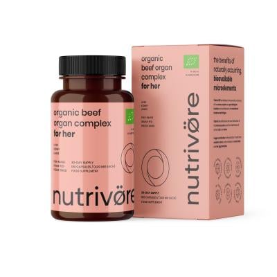 NUTRIVORE Ekologiškas jaučio organų kompleksas Jai kapsulės, N180