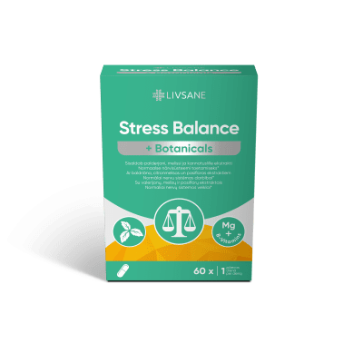 LIVSANE STRESS BALANCE + BOTANICALS kapsulės N60