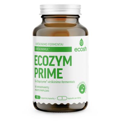 ECOSH Ecozym Prime su Digezyme virškinimo fermentais, 90 kapsulių