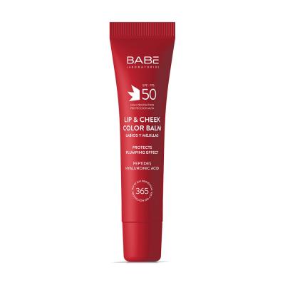 BABE apsauginis lūpų ir skuostų balzamas SPF50, RED, 20 ml