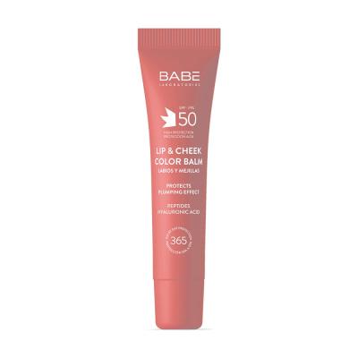 BABE apsauginis lūpų ir skuostų balzamas SPF50, PINK, 20 ml