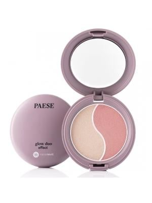 PAESE kompaktinė pudra skaistalai ,, Nanorevit Glow Duo Effect,,