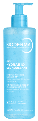BIODERMA drėkinantis micelinis gelinis prausiklis dehidratuotai odai HYDRABIO GEL MOUSSANT, 400 ml