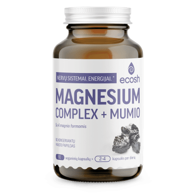 ECOSH Magnesium complex + Mumio, 90 kapsulių