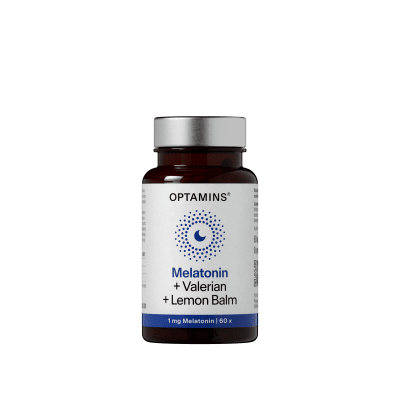 OPTAMINS MELATONIN + VALERIAN + LEMON BALM kapsulės, N60