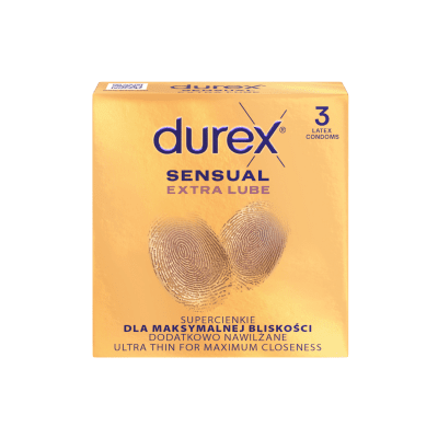 DUREX Sensual Extra Lube prezervatyvai, N3