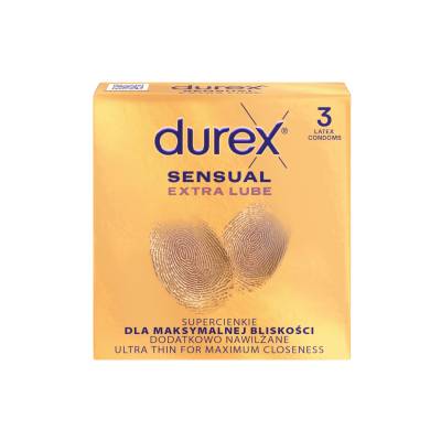 DUREX Sensual Extra Lube prezervatyvai, N3