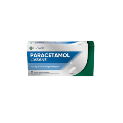 LIVSANE Paracetamol 500 mg plėvele dengtos tabletės
