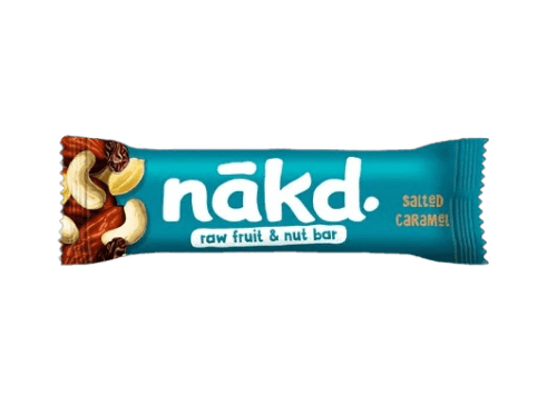 NAKD Karamelės skonio vaisių ir riešutų batonėlis su jūros druska 4x35g