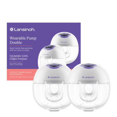 Lansinoh dvigubas nešiojamas belaidis elektrinis pientraukis