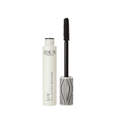 IDUN Minerals apimties suteikiantis ilginantis ir riečiantis blakstienų tušas All in One LIV Nr. 5014, 12 ml