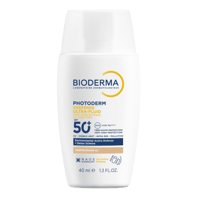 BIODERMA PHT XDEFENSE SPF50+ apauginis kremas nuo saulės su spalva T02, 40 ml