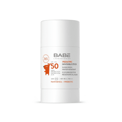 BABE, PEDIATRIC INVISIBLE STICK SPF50 skaidrus apsauginis pieštukas vaikams, 30ml