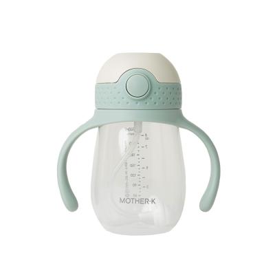 Mother-K HUG PP pagrindo gertuvė su šiaudeliu, 240 ml., Mint