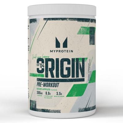 MYPROTEIN Origin prieštreniruotinis energetinis gėrimas obuolių skonio, 600 g