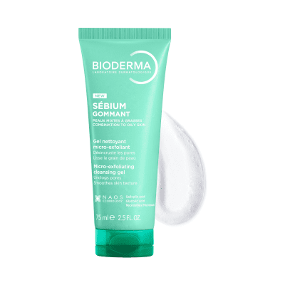 BIODERMA švelnus šveitiklis riebiai ir mišriai odai Sébium Gommant, 75 ml