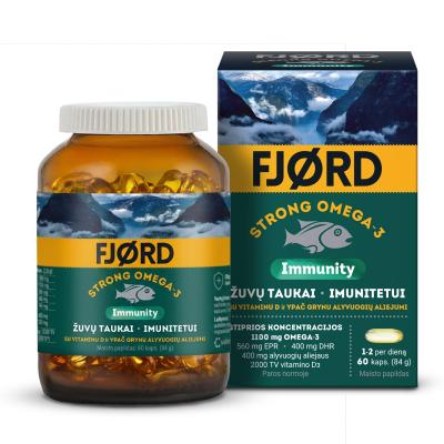 FJØRD STRONG OMEGA-3 Immunity žuvų taukai imunitetui, N60