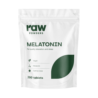 RAW POWDERS Melatoninas 1mg tabletės, N200