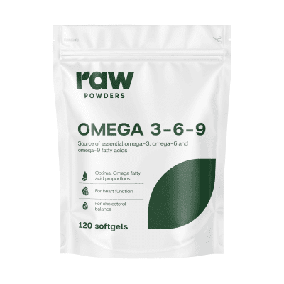 RAW POWDERS Omega 3-6-9 kapsulės, N120