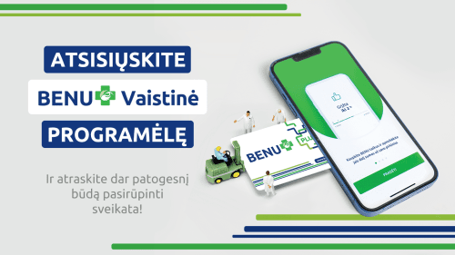 Atsisiųskite BENU mobiliąją programėlę