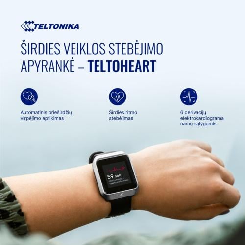 TELTOHEART širdies veiklos stebėjimo apyrankė
