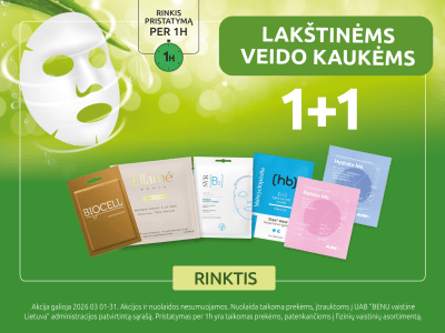 202603 Lakštinėms veido kaukėms 1+1 Carousel