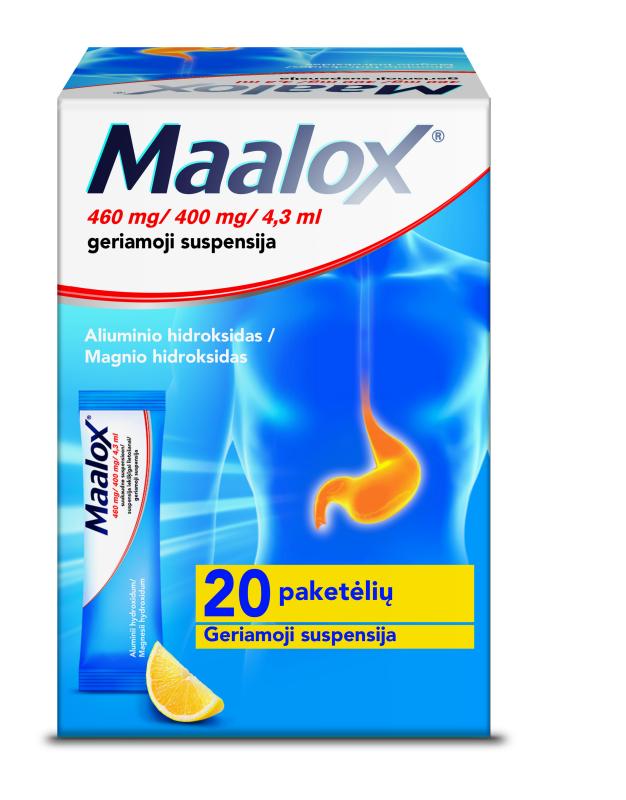 Maalox 460 mg/400 mg/4,3 ml geriamoji suspensija N20