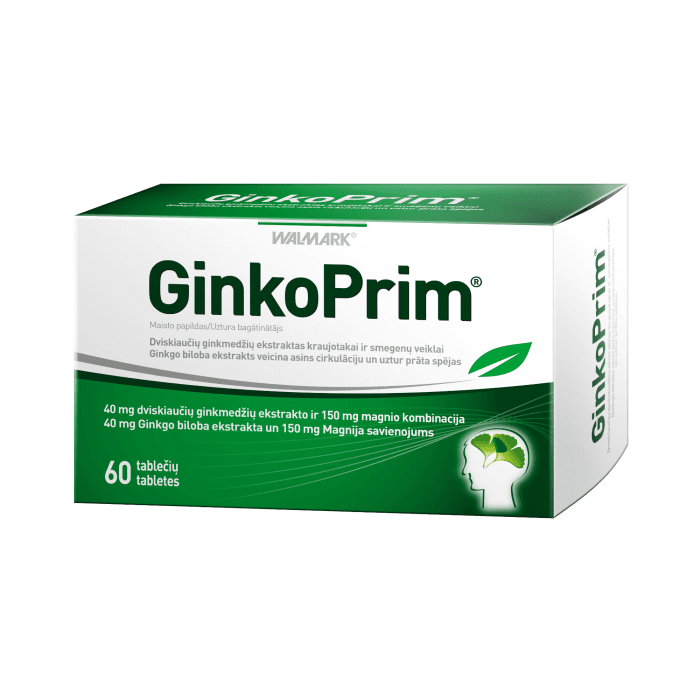 GinkoPrim 40 mg tabletės N60