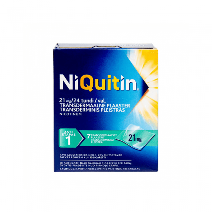 NiQuitin 21 mg/24 h transderminis pleistras N7