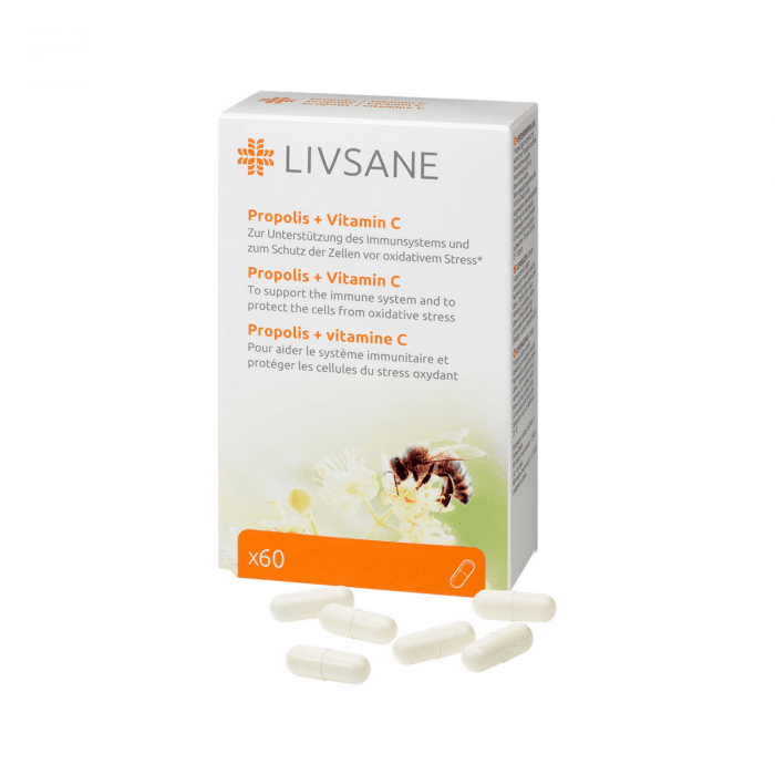 Livsane propolio su Vitaminu C kapsulės N60
