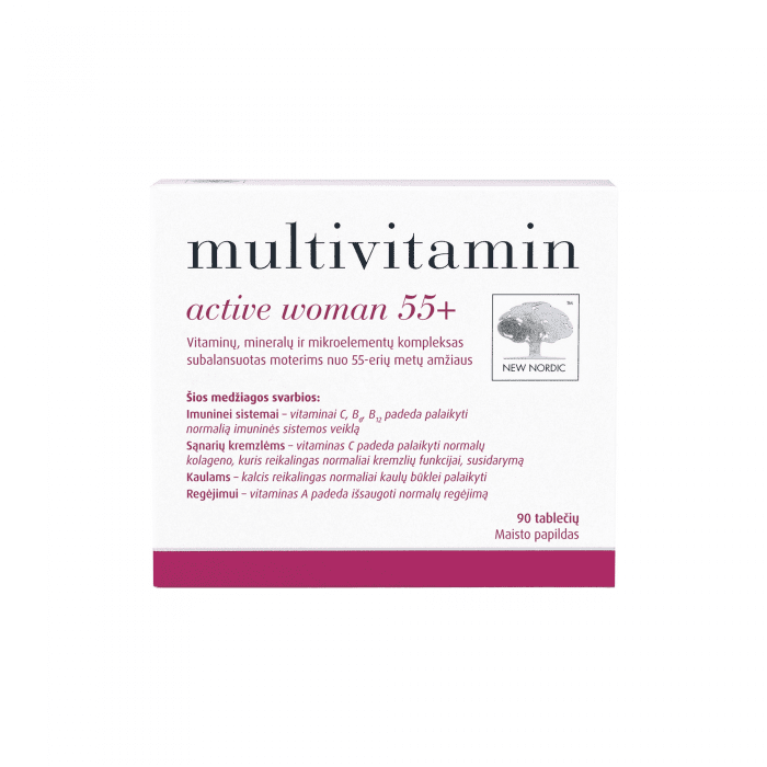 MULTIVITAMIN multivitaminai moterims ACTIVE WOMAN 55+, N