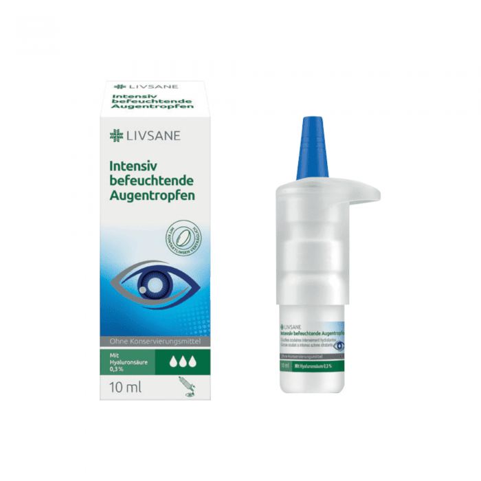 LIVSANE akių lašai be konservantų DRY EYE INTENSE 10 ml