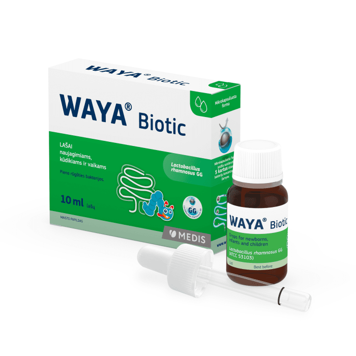 WAYA Biotic gerosios bakterijos vaikams, lašai 10 ml