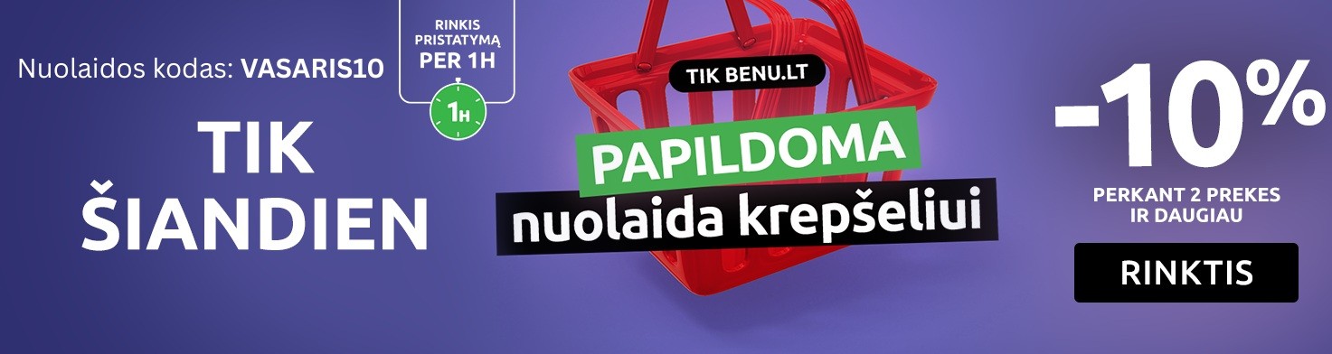 -10% krepšeliui su kodu VASARIS10