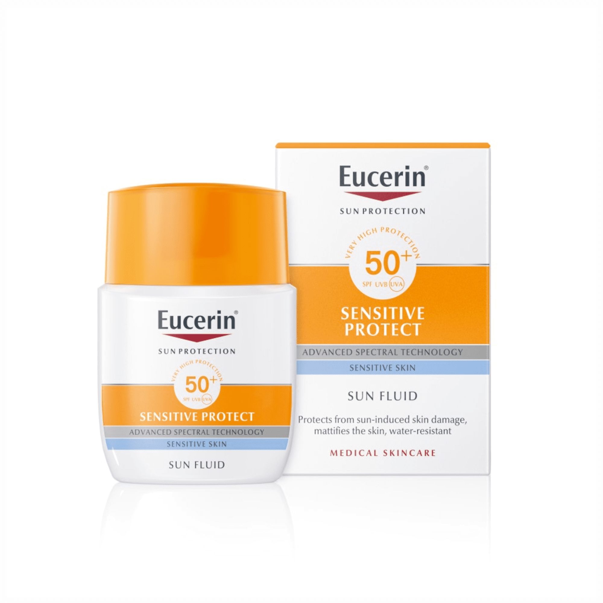 EUCERIN SENSITIVE PROTECT fluidas nuo saulės SPF50+, 50 ml